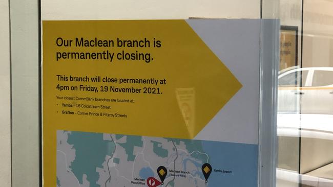 The Maclean branch of the Commonwealth Bank will close in November.