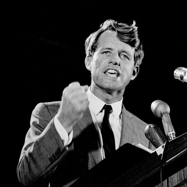 Fifty-six years ago, Robert F Kennedy was assassinated, months after the incumbent president abandoned his campaign for re-election. Picture: Rowland Scherman/Getty Images