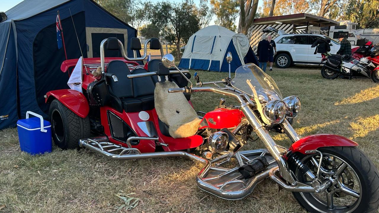 One of the bikes decked out for the Long Ride.