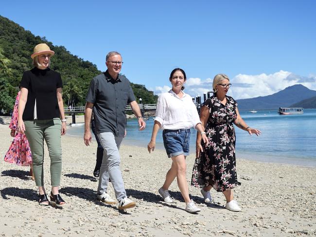 Federal Labor leader Anthony Albanese pictured on Fitzroy Island, Queensland on Friday where he discussed policy on climate change and saving the Great Barrier Reef. Picture: Sam Ruttyn