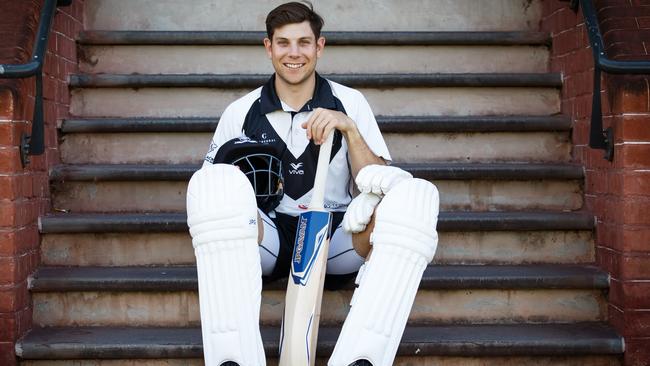 Adelaide University cricketer Ben Wakim. Picture: AAP Image/James Elsby