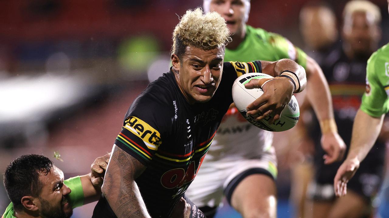 Penrith's Viliame Kikau had a blinder against the Raiders.