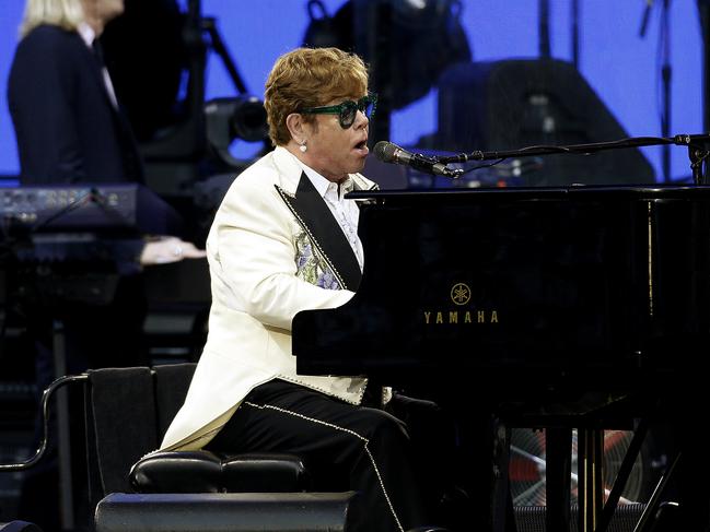 Elton John performs his first Sydney Show at Allianz Stadium on his Farewell Yellow Brick Road tour. Picture: John Appleyard