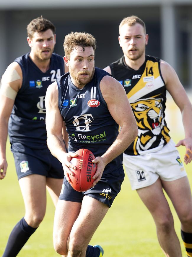 Launceston Jobi Harper during the game against the Tigers at Windsor Park. Picture: Chris Kidd