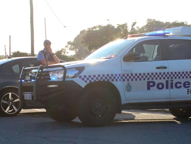 A woman has been shot by a police officer outside this Geraldton home.