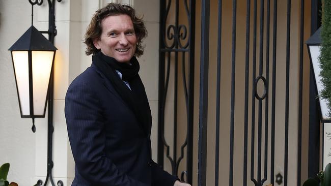 James Hird at his Toorak house on the day of the burglary. Picture: David Caird