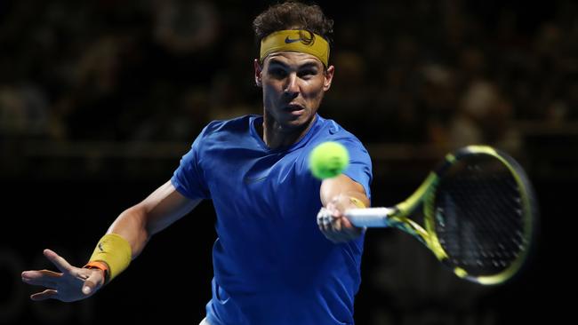 Rafael Nadal in action during the Fast4 Showdown.