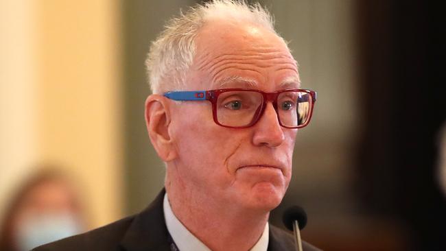 BRISBANE, AUSTRALIA - NewsWire Photos JULY 16 2021 Auditor General Brendan Worrall speaks at the estimates committee hearing at QLD parliament. Picture: NCA NewsWire / Jono Searle