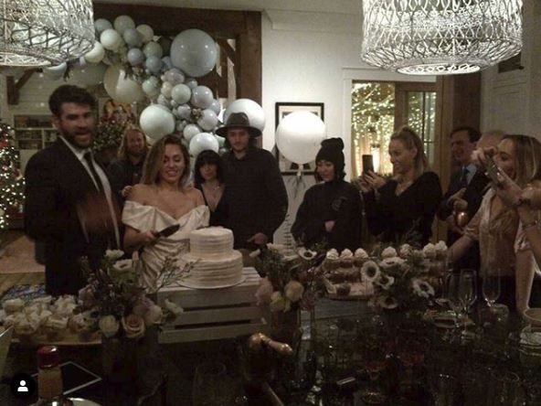 Billy Ray Cyrus, Miley's dad shares more photos from her big day, including this one taken on his old BlackBerry. Picture: Instagram/Billy Ray Cyrus