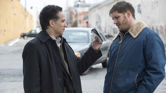 John Ortiz and Tom Hardy in The Drop. Picture: Barry Wetcher