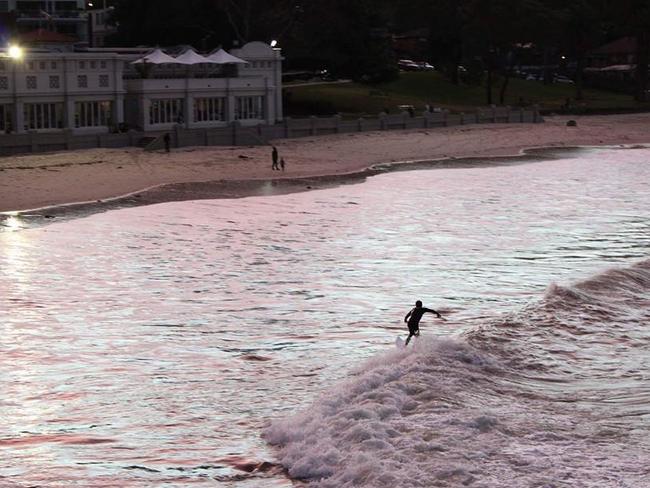 A stunning photo of a rare wave at Balmoral this week. Picture: Michael Cobley