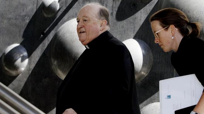 The Archbishop of Adelaide, Philip Wilson, arrives at Newcastle Local Court on Wednesday. Picture: AAP / Darren Pateman