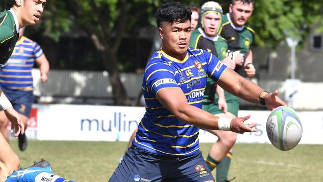 Easts player Francis Pona Club rugby colts 1 Easts v Wests. Saturday May 8, 2021. Picture, John Gass