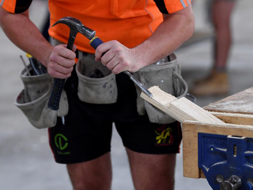 The RBA has sounded a rare warning, indicating job losses in the construction sector are imminent. Picture: AAP Image/Lukas Coch