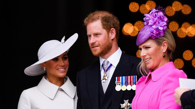 The couple chats with Zara Tindall.