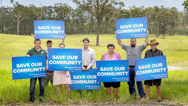 Members of a community group in 2017 concerned over development plans for Warner. (AAP Image/Richard Walker)