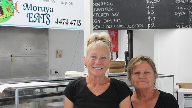 Moruya Eats owner Rachel Madsen with her co-worker. Picture: Tom McGann