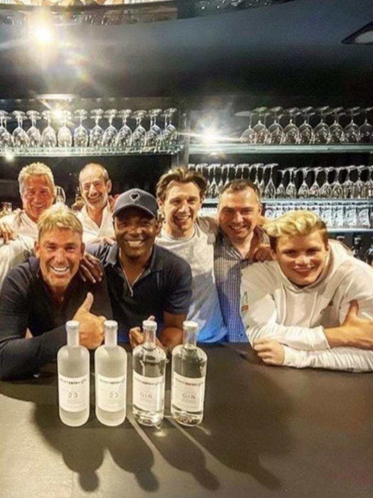 Shane Warne's poker group