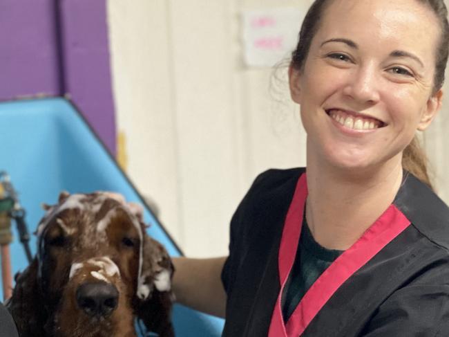 CAREERS: Pet Stylist Academy principal Emily Myatt, left, with pet groomer Hannah Graham.