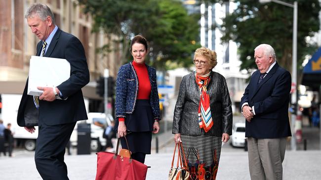 Leaving the Supreme Court in Brisbane today are (from left) Denis Wagner, his sister Kate Greer and their parents Mary and Henry Wagner. Photo: AAP