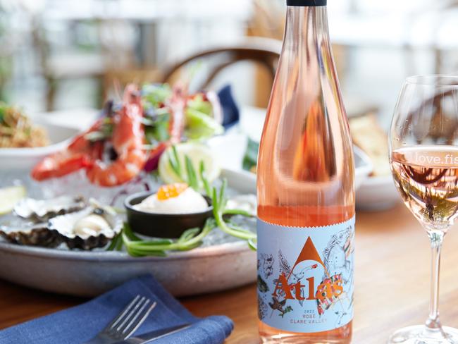 ECold seafood platter with a glass of Rose. Picture: Hamish Ingham