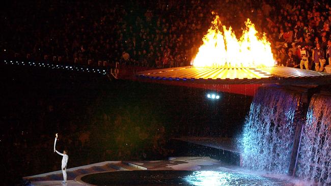 September 15, 2000: Cathy Freeman at the opening ceremony of the Sydney Olympics. (Photo by Kazuhiro NOGI / AFP)