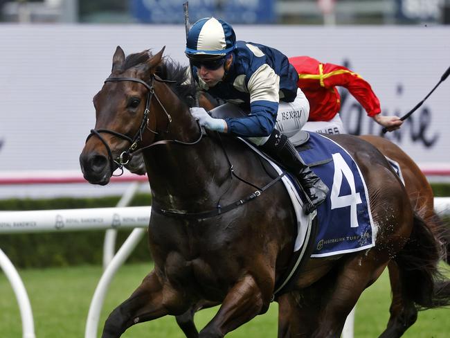 DAILY TELEGRAPH - 5/11/24The Big Dance race day at Randwick Racecourse today.  Tommy Berry rides no.4 GRINGOTTS to victory in The Big Dance. Picture: Sam Ruttyn