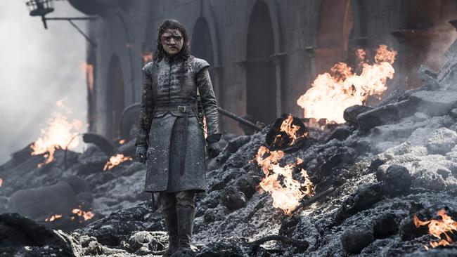 Accomplished killer Arya reverted back to being a little girl as King’s Landing burned. Picture: Supplied/ HBO