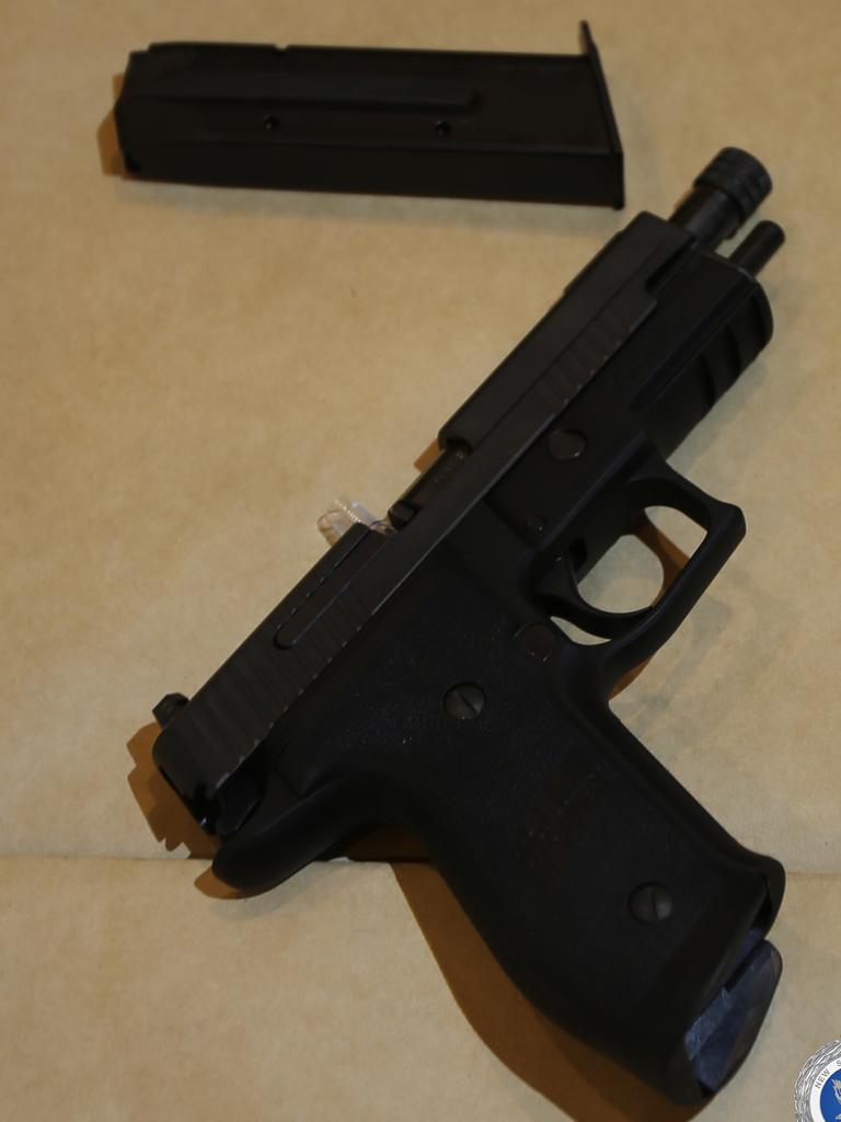 Two handguns were seized for testing. Picture: NSW Police