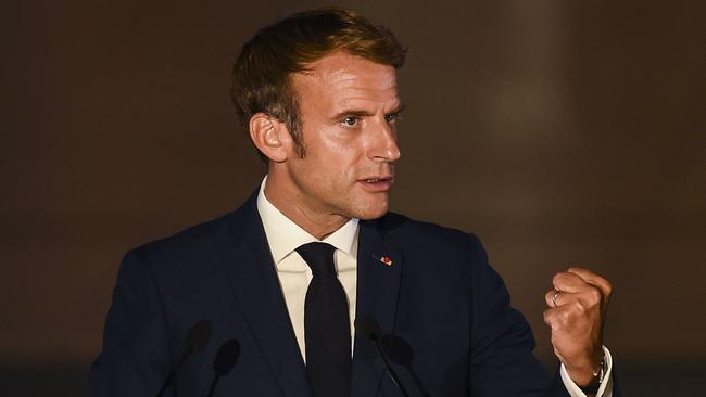 French President Emmanuel Macron. The French complaint that they were not consulted in advance is positively idiotic. Picture: AFP