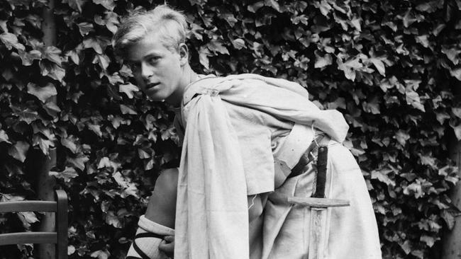 Philip in costume for his role as Donalbane in a production of Macbeth at Gordonstoun. Picture: Getty Images