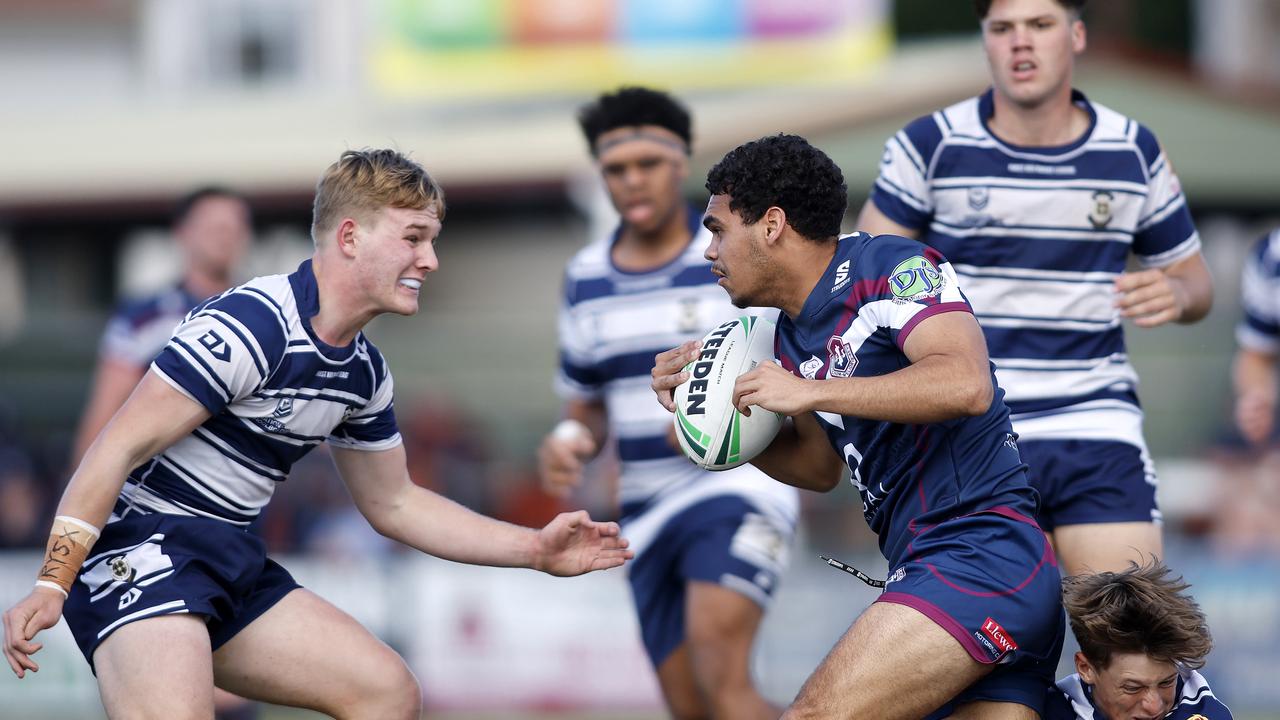 Dominique Sandow from Ipswich SHS in their game against St Mary’s in the Langer Cup, Brisbane 9th August 2023. (Image/Josh Woning)