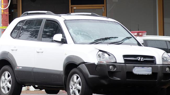 A woman is helping police with their inquiries. Picture: Sarah Matray