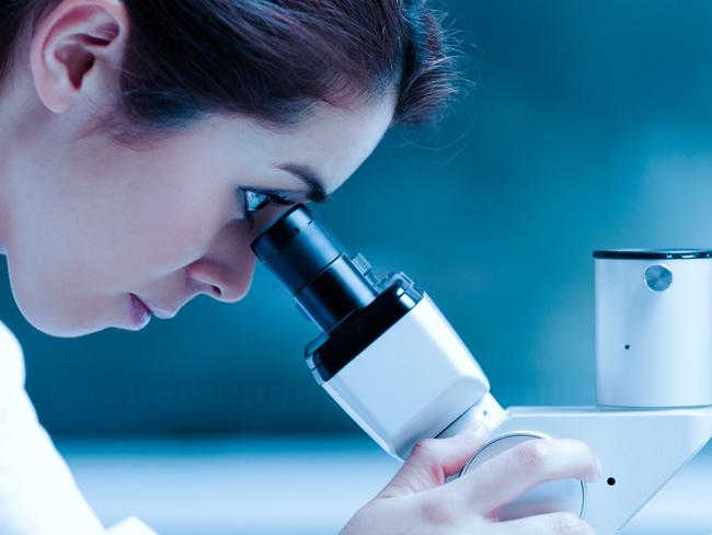 Generic pic of a scientist using a microscope. Picture: Supplied