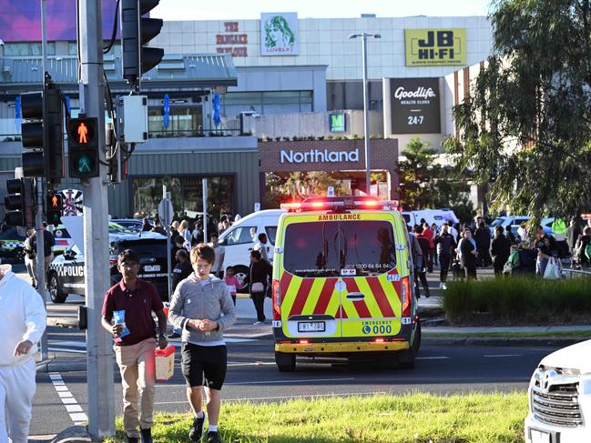 Emergency crews at Northland on Sunday afternoon. Picture: Josie Hayden