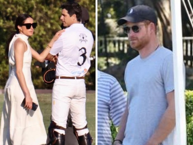 Meghan and Harry at the polo.