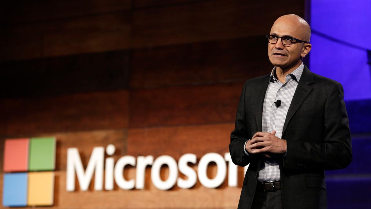 Microsoft chief executive Satya Nadella. Picture: AFP