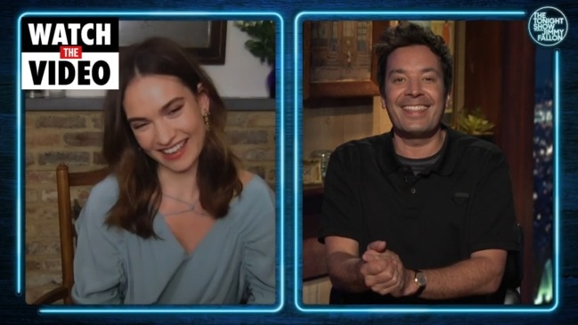 Lily James’ first interview in wake of Dominic West kissing scandal (Jimmy Fallon)