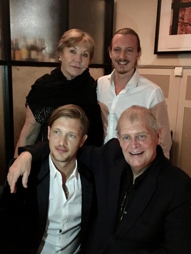 The Farnham family clockwise from bottom left, Rob, Jill, James and John Farnham Picture: Supplied