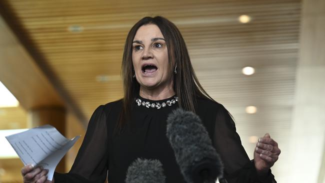 Senator Jacqui Lambie accused the Greens and Labor for failing to be ‘for women’. Picture: NCA NewsWire / Martin Ollman