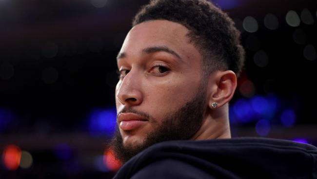 NEW YORK, NEW YORK - MARCH 01: Ben Simmons #10 of the Brooklyn Nets looks on during the final seconds of the game against the New York Knicks at Madison Square Garden on March 01, 2023 in New York City. The New York Knicks defeated the Brooklyn Nets 149-118. NOTE TO USER: User expressly acknowledges and agrees that, by downloading and or using this photograph, User is consenting to the terms and conditions of the Getty Images License Agreement.   Elsa/Getty Images/AFP (Photo by ELSA / GETTY IMAGES NORTH AMERICA / Getty Images via AFP)