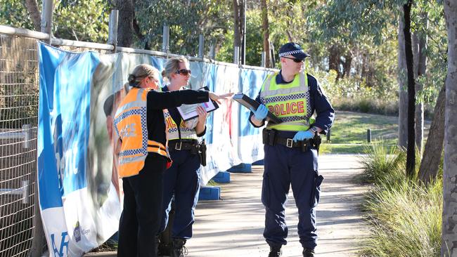 Police investigate a road rage incident near the Stanhope Parkway and Conrad Rd roundabout.