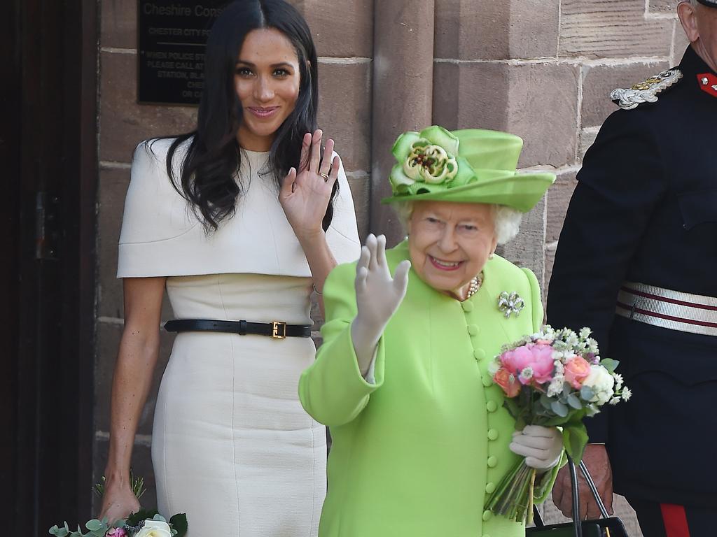 The Queen reportedly tried to give Meghan advice about her father. Picture: Neil Mockford/GC Images