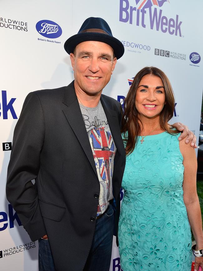 Actor Vinnie Jones and wife Tanya Jones. Photo by Frazer Harrison/Getty Images for BritWeek.