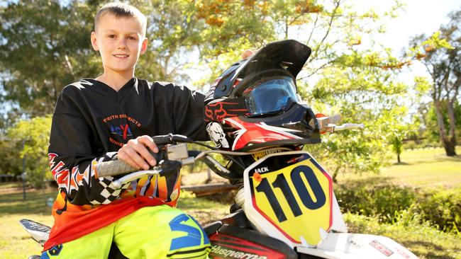 Twelve-year-old Jack Boatwright has taken out a state title on his mini bike. Picture: Justin Sanson