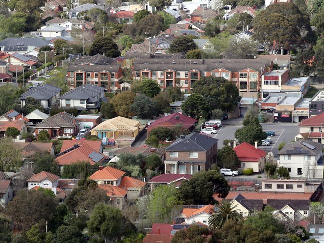 MELBOURNE, AUSTRALIA - NewsWire Photos, SEPTEMBER 21, 2023. Victorian Premier, Daniel Andrews, holds a press conference in Box Hill where he talked on fast tracking homes and housing developments.Generic view of houses in Box Hill.  Picture: NCA NewsWire / David Crosling
