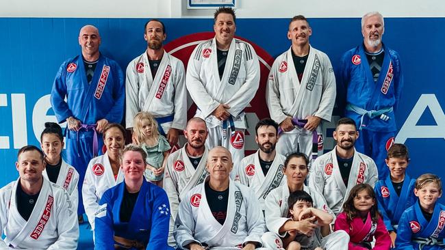 The crew and members at Gracie Barra Caloundra Photo: supplied.