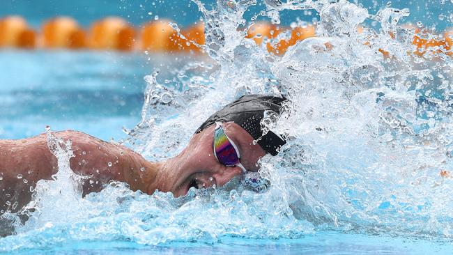 Elijah Winnington is a serious threat to Mack Horton. Picture: Getty Images