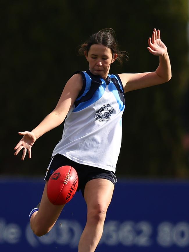 Neave Dickson of Sacred Heart. (Photo by Graham Denholm/AFL Photos via Getty Images)