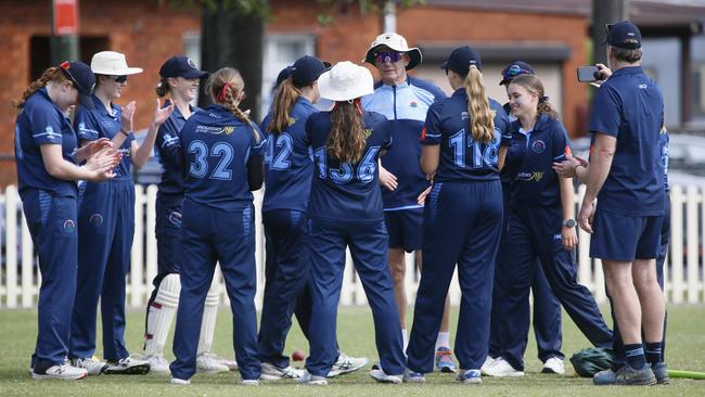 Manly talk tactics during their round three Brewer Shield win at Bankstown. Picture Warren Gannon Photography